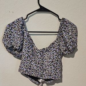 Floral Puff Sleeve Top